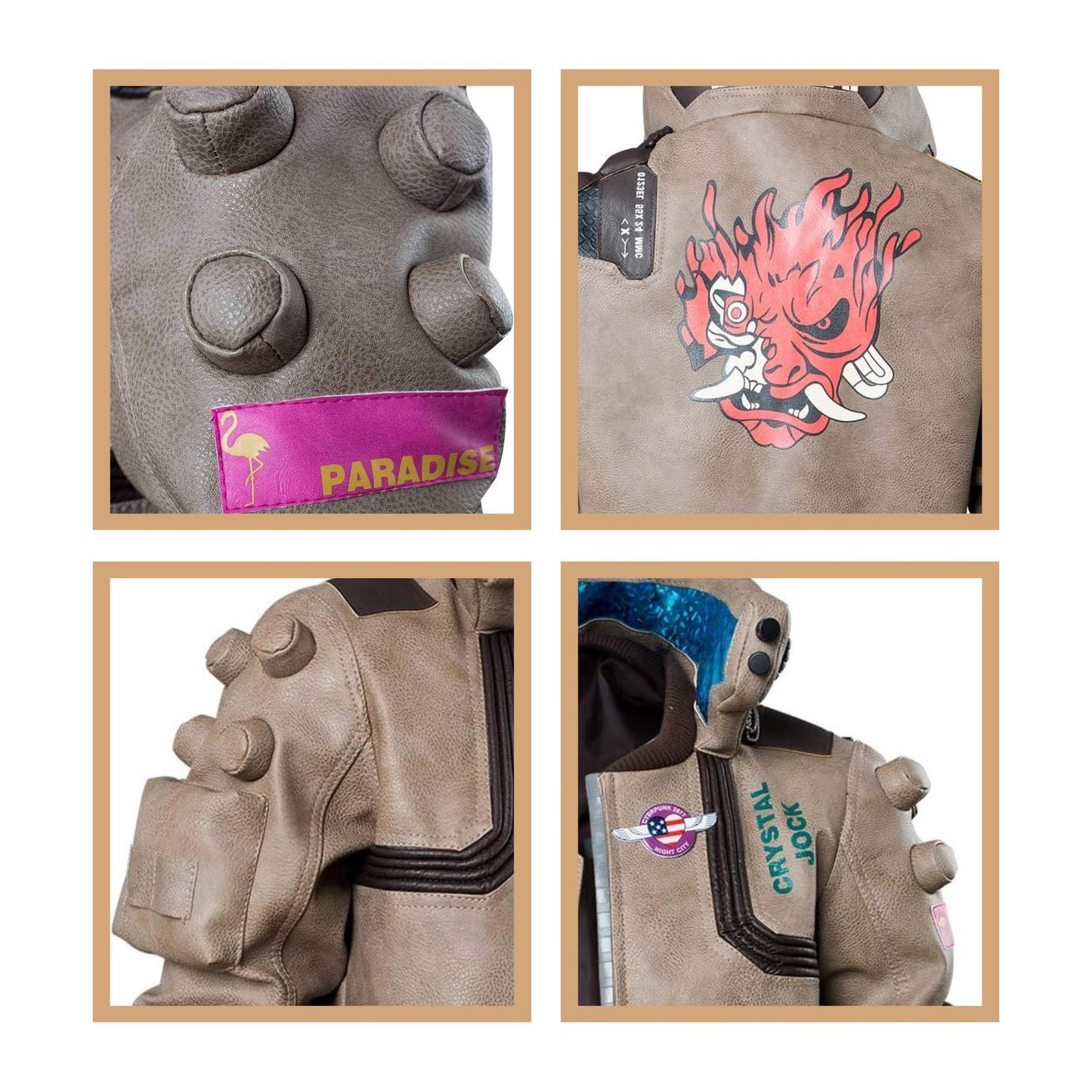 Cyberpunk 2077 Real Leather Samurai Bomber Jacket – Cosplay Coat