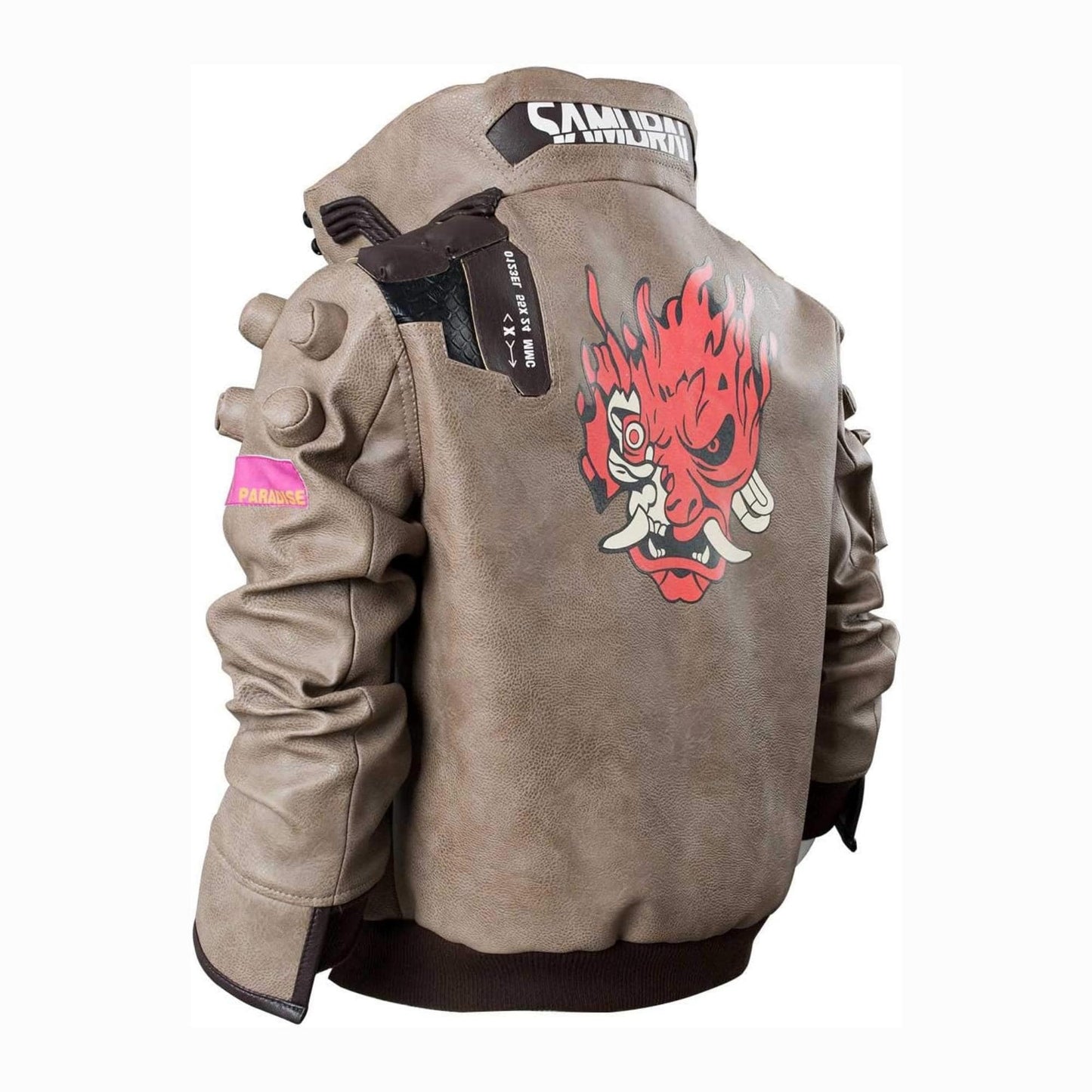 Cyberpunk 2077 Real Leather Samurai Bomber Jacket – Cosplay Coat