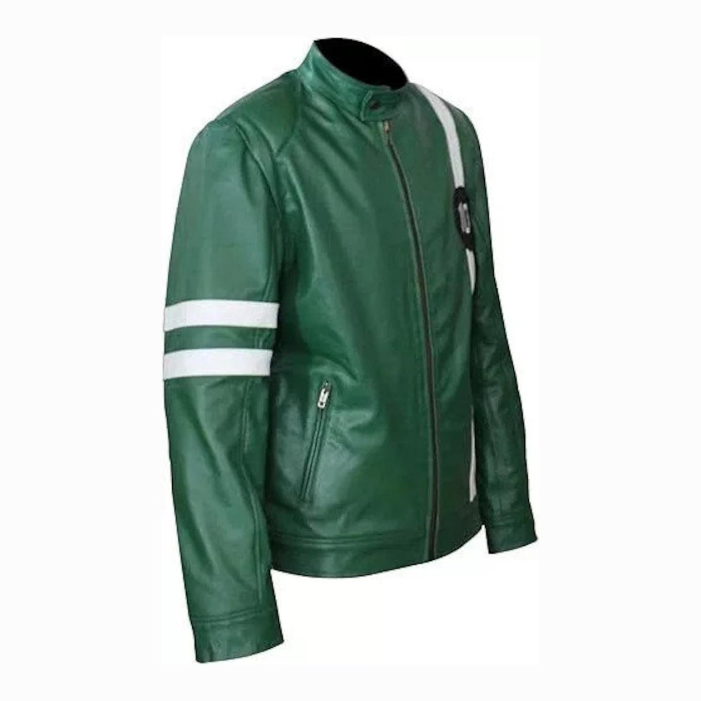 Ben 10 Inspired Green Original Leather Jacket – Men’s Cosplay Outerwear by The Nord Wolf