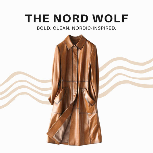 Victorian Style Waxed Leather Trench Coat – Italian Overcoat, Custom Fit