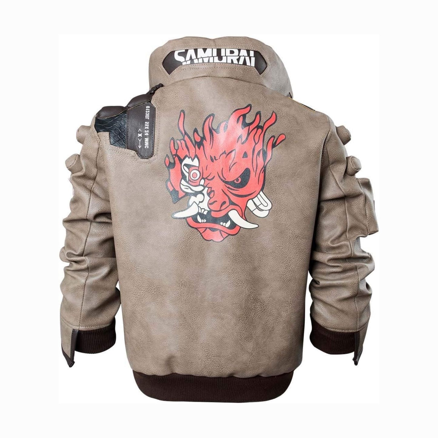 Cyberpunk 2077 Real Leather Samurai Bomber Jacket – Cosplay Coat