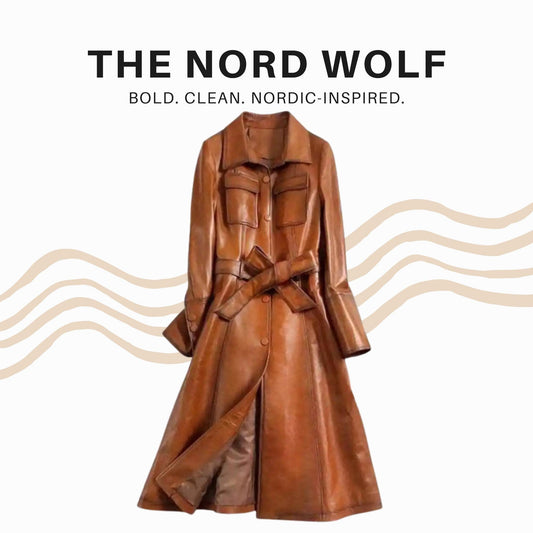 Italian Leather Trench Coat – Tan Real Leather Overcoat, Custom Fit